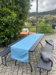 CAMINHO DE MESA AZUL CELESTE
