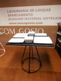  MESA COCKTAIL PRETA 0,75*0,80*0,60MT