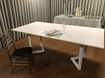 MESA MADEIRA RUSTICA COOL BRANCO VELHO 2m x 1m