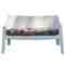 SOFA EXTERIOR COM CAPA FLORAL PRETA