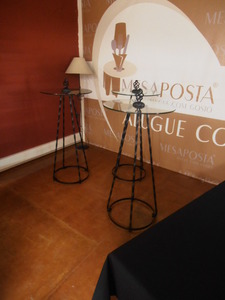 MESA BISTRÔ BARROCA (c/ tampo de vidro) MESA BISTRÔ BARROCA (c/ tampo de vidro)